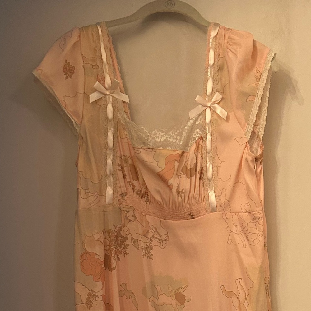 NWT Kimchi Blue | Urban Outfitters Trudy Lace-Trim Floral Midi Dress - Picture 6 of 9